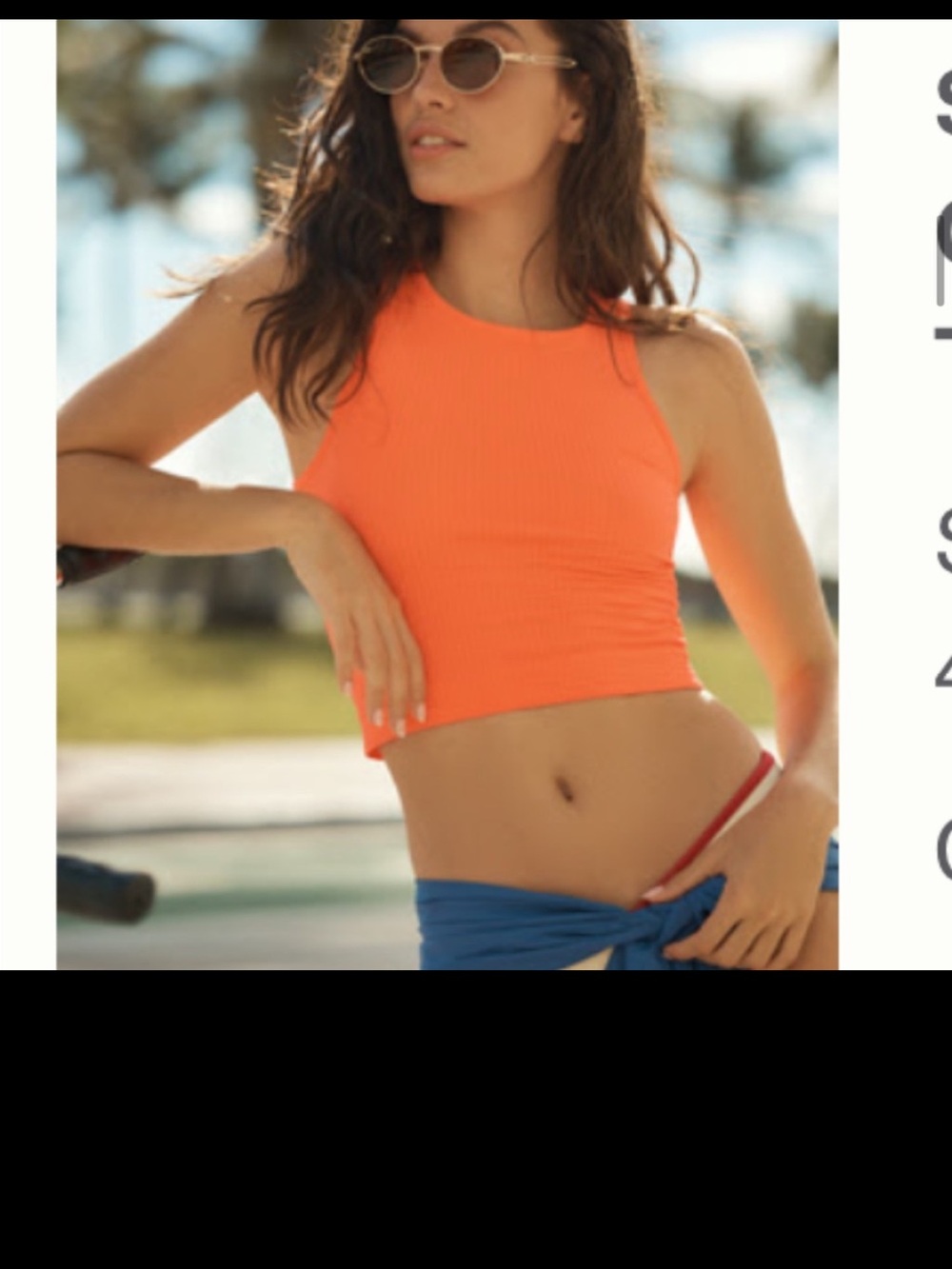 THE REEGAN SEAMLESS RIBBED CROPPED TANK TOP